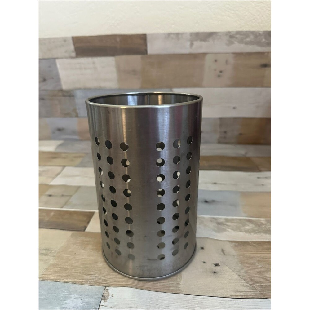 Stainless Steel Utensil Holder - Silver